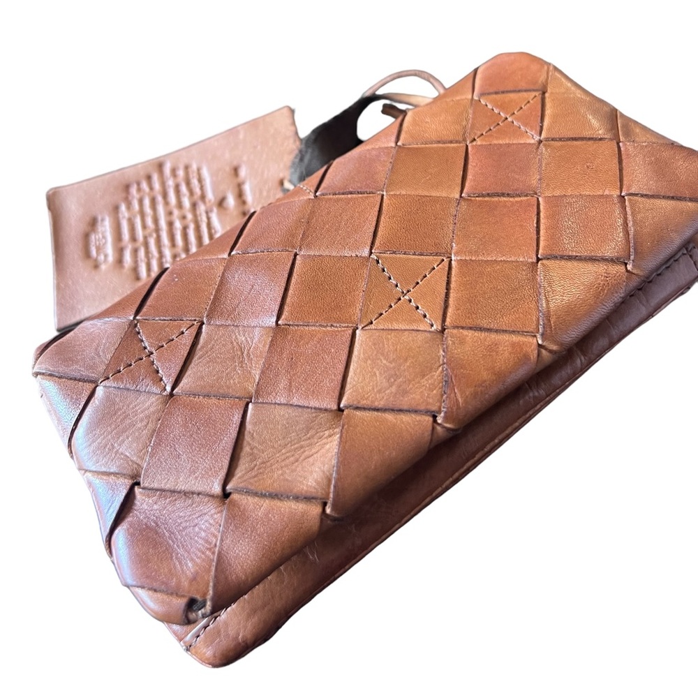 Vilenca Holland Evie Woven Leather Bifold Wallet- NWT